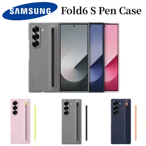 Original For Samsung Galaxy Z Fold 6 S Pen Case, Silicone Cover For Z Fold6 Phone With Spen Cases, E