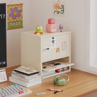 2026 Cream Wind Desktop Tin Cabinet Password Box with Fumble Disk Storage Password Lock File Storage