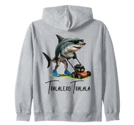Tralalero Tralala Brain Red Funny Shark Meme ジップパーカー
