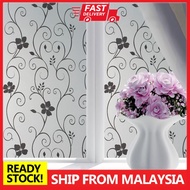 (free postage) 90cm Window Film Black Floral Privacy Glass Window Tinted blind cermin window glassti