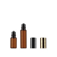 1ML 2ML 5ML Amber Bottle Roll On Essential Oil Metal Roller Bottle Perfume Bottle