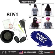Hair Dyeing Kit 8 pcs Hair Professional Hair Dyeing Kit One-Time Disposable Hair Dye Tools Set Easy 
