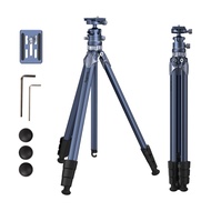 AP-02 Lightweight Travel Tripod, 63" Camera Tripod with Compact Unconventional Center Column, 360° B