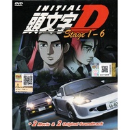 Anime DVD Initial D Stage 1-6 + 2 Movie + 2 OST