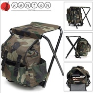 KENTON Mountaineering Backpack Chair, Sturdy Foldable Mountaineering Bag Chair, Portable Large Capacity High Load-bearing Wear-resistant Foldable Fishing Stool Outdoor