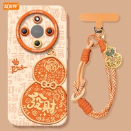 Fortune Gourd Suitable for Glory X70 Phone Case X60 Racing Version X50pro Case x5o Fork x30 New Year