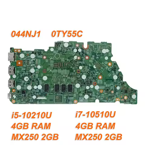 044NJ1 0TY55C For Inspiron 5490 5590 Laptop Motherboard System Mainboard OnboardCPU 18778-1 i5-10210