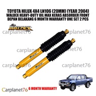 TOYOTA HILUX 4X4 LN106 (20MM) (YEAR 2004) WALDEX HEAVY-DUTY OIL MAX KERAS ABSORBER FRONT REAR SET 2 PCS