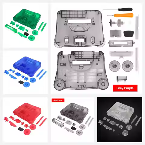 7 Colors Translucent Replacement For N64 Housing Shell Case Compatible All Region For Nintendo N64 R