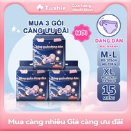 【3 packs】Tushie Treats Adhesive Bandages - Side Adhesive BVS Pants, Change Without Pain Size M/L-XL