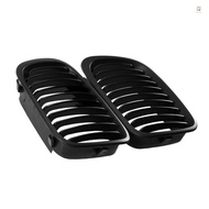2pcs Grill Depan Warna Hitam Matte Untuk Bmw E46 3 Series 4 Pintu