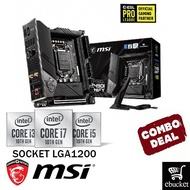 MSI MSI MEG Z490I UNIFY INTEL Z490 LGA1200 MOTHERBOARD *MINI ITX + INTEL 10TH GEN CPU COMBO PROMO