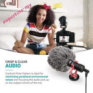 AUGUSTINA 1 Set Boya BY-MM1 Microphone, Cardioid Capacitive Video Microphones, Recording Shock Absorbers Universal Compact Audio Recording Mic SLRs