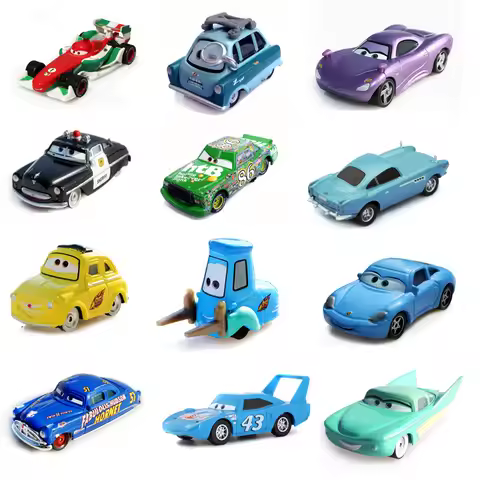 Pixar Cars 2 Metal Car Toys Chick Hicks Lightning McQueen The King Diecast Metal Alloy Toys Birthday