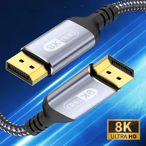 8K DP Cable DisplayPort Cable 1.4 High Speed Display Port Cord 8K@60Hz G-Sync FreeSync 4K@144Hz 2K@2