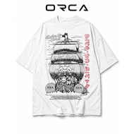 Orca t-shirt with Marshall D print. Teach One Piece - Premium Cotton Fabric - ORCA1349