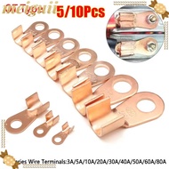 MEIGUII 5/10Pcs OT Wire Nose Terminal Crimp, 10A-400A Bolt Hole OT Cable Connector Kit, Non-Insulate