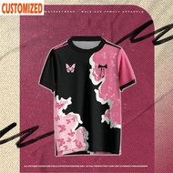 2025 New Coquette Ribbon Jersey Coquette Custom Nama Microfiber Jersey Sport Retro Collar Quick Dry 