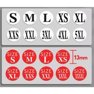 Clothes Size Sticker Retail Fashion Sizes Clothing XXS XS XXL 3XL 4XL 5XL 6XL 7XL 8XL Extra Large La