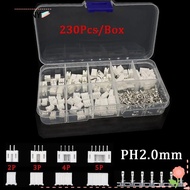 PEONYSG Header JST Connector, 2.0mm Adapter 2.0mm Pitch Terminal Kit / Housing / Pin, PH2.0 2p 3p 4p