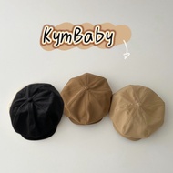 Fashionable vintage brimmed beret for children 4-12 years old M931