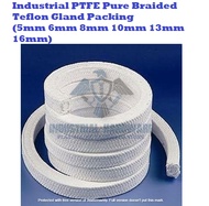 Industrial PTFE Pure Braided Teflon Gland Packing (5mm 6mm 8mm 10mm 13mm 16mm)