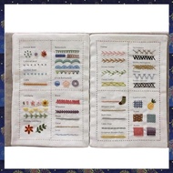 (RZDW) Diy Book Needlework Linen Flipbook Hand-Made Linen Needle Book Embroider Sewing Picture Book