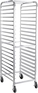 Profeeshaw Bun Pan Bakery Rack 20 Tier with Wheels, Aluminum Racking Trolley Storage for Half or Ful