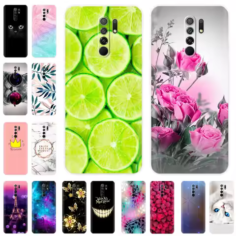 For Redmi 9 Case Cover Clear Lovely Silicone Camera Protection Case for Xiaomi Redmi 9 Cover Silicon