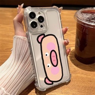 Pig Phone Case For OPPO F23 F17 F11 Pro F9 F7 A37 Neo 9 A73 F5 A77 F3 A79 A83 A1 A91 F15 R17 R15 R11 R11s R9 R9s F1 Plus Pro Cover Cute Cartoon Soft TPU Transparent Casing