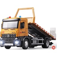 Big Size 1/18 Scale Tow Truck Toys for Boys Metal Diecast Tow Truck Model,Construction Truck Toys wi