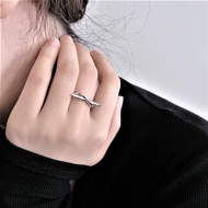 ABS AMBUSH New Style Ring s925 Sterling Silver Horizontal Bar Shape Open Cool Style Premium Ring Men