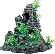 Aquarium Decoration Large and Tall for Fish Tank Rock Thematic Ornaments Aquarium Mountain View Ston