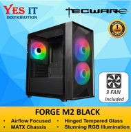 tECWARE FORGE M2 ARGB TG M-ATX CHASSIS (BLACK / WHITE)