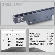 MG GS BK 3C / FG-300-12W / FG-600-24W Magnetic Track Light Grille Spot LED 3 Color LED Light