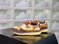 Travis Scott x Nike Air Max 1系列聯名氣墊跑鞋｜顏色 黃｜ 棕｜ 紅 ｜尺碼 36 36.5 37.5 38 38.5 39 40 40.5 41 42 42.5 43 4