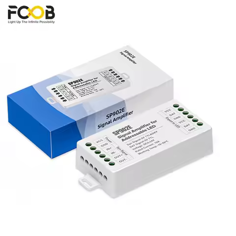SP902E SPI Signal Amplifier Repeater For WS2812 WS2811 WS2813 RGB Addressable IC Programmable Matrix