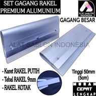 LARGE ALUMINUM SQUEEZER HANDLE SET WHITE RUBBER 9MM PAPAK LENGTH 5CM TO 25CM
