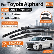 Wiper Kereta For Toyota ALPHARD AGH30 AH30 AH40 AH20 AH10 2002-Present Front Rear Wiper Blade 2PCS 1