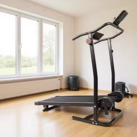 Household Unplugged Treadmill Magnetically Controlled Slope Walking Machine Mechanical Folding Self-