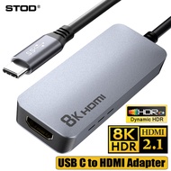 STOD อะแดปเตอร์แปลง HDMI เป็น Type Cตัวแปลงวิดีโอ HDMI 2.1สาย Thunderbolt 4สำหรับ MacBook iPad Air S