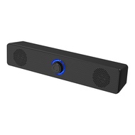 USB Powered Soundbar Bluetooth 5.0 Speaker Bass Subwoofer Sound Bar for Laptop PC Home Theater