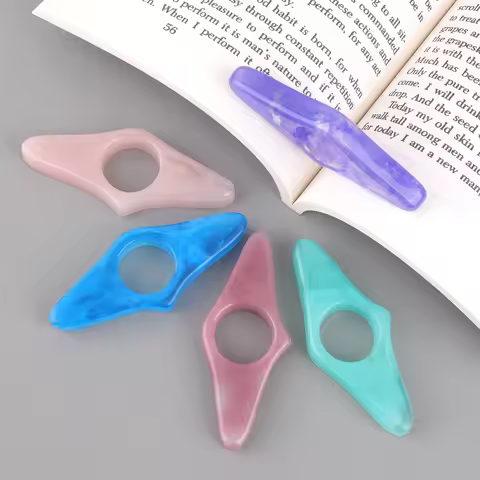 1 Solid color thumb bookmark, fashion portable student adult school and office stationery bookmark A