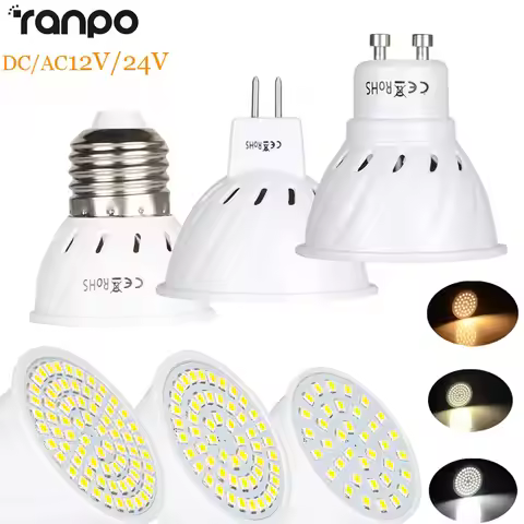 LED Spotlight GU10 E27 MR16 Led Lamp 4W 6W 8W 2835SMD AC/DC 12V 24V 36Leds 54Leds 72Leds LED Bulb Li
