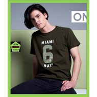 Miami bay Round Neck Shirt Men's Model Number 6 Army Green