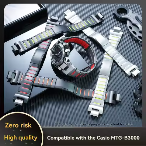 Suitable for Casio G-SHOCK MTG-B3000 quick release steel belt stainless steel watch belt accessories