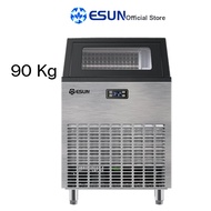 ESUN เครื่องทำน้ำแข็งพาณิชย์ ขนาด 90kg 120kg น้ำแข็งก้อนเหลี่ยม สำหรับร้านอาหาร คาเฟ่ ร้านกาแฟ ฟรีเ