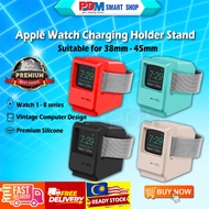 PDM Silicone Charger Stand for Apple Smart Watch Classic Design Vintage Computer Stand 38mm/ 40mm/ 4
