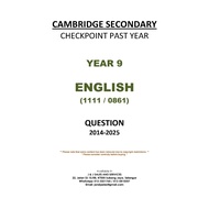 『Update』Cambridge Secondary Checkpoint Year 9 English Past Year Paper [2014-2025]