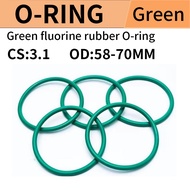 [FKM] Green Fluorine Rubber O-Ring OD58-70 * CS3.1mm O-Ring Gasket
